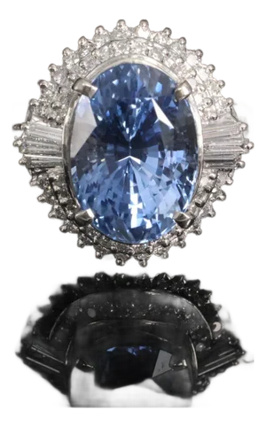 Late 20th Century Fine 7.43ct Gia Ceylon Blue Sapphire & 0.60ct Diamond Platinum Ring, Size 5.75