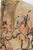 Exceptional custom toile pillow made with a 19th-century French woven tapestry, depicting an Old World countryside scene....