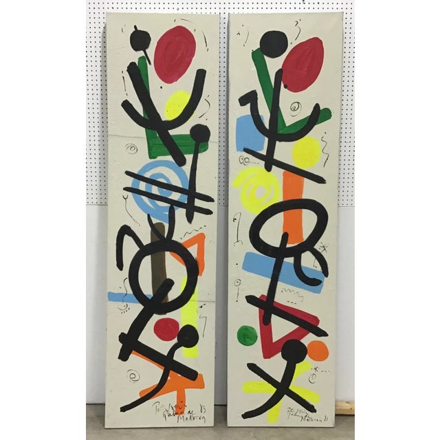 Large Peter Keil Modern Abstract Expressionist Oil Paintings - a Pair For Sale In Tampa - Image 6 of 10