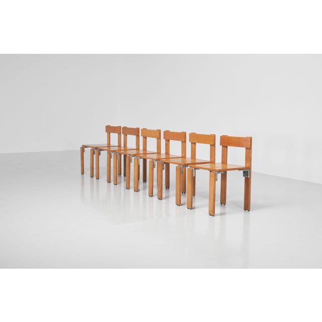 French Chairs by George Candilis for Sentou, 1968, Set of 6 For Sale - Image 3 of 18