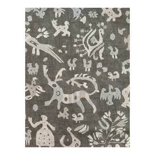 Lewis and Wood Iliad Color Pumice Composition 100% Linen Fabric 1 6/8 Yards For Sale