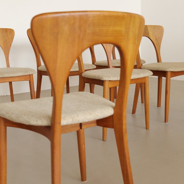 Vintage Peters Chairs by Niels Koefoed, Denmark, 1960, Set of 6, in Very Good conditions. Designed 1960 to 1969 This piece...