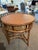 Wood 1990s Vintage Ethan Allen Round Rattan End Table For Sale - Image 7 of 9