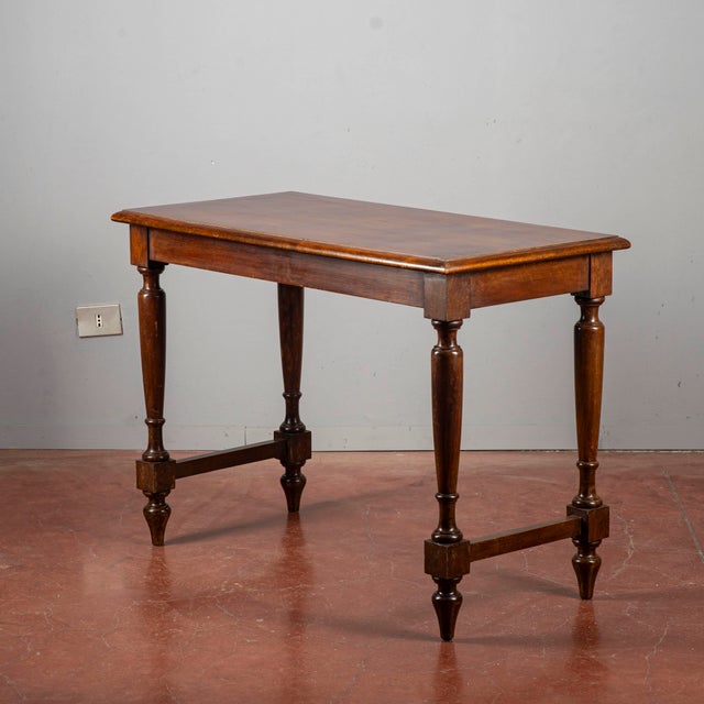 Table with Turned Legs and Threaded Edge Top For Sale - Image 15 of 18