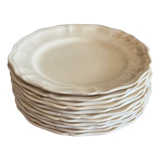 Set of 11 Antique French Ironstone Plates For Sale