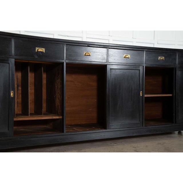 English Ebonised Oak Dresser Base, 1900 For Sale - Image 13 of 18