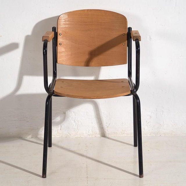 Vintage Office Chair with Armrests, 1950 For Sale - Image 6 of 7