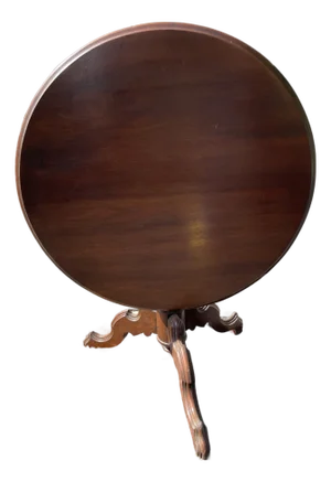 Antique Solid Mahogany Tilt Top Table Large 36"