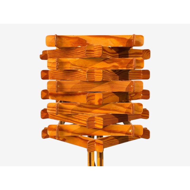 1970s Swedish Modern, Large Table Lamp, Lacquered Pine, Sweden, 1970s For Sale - Image 5 of 14