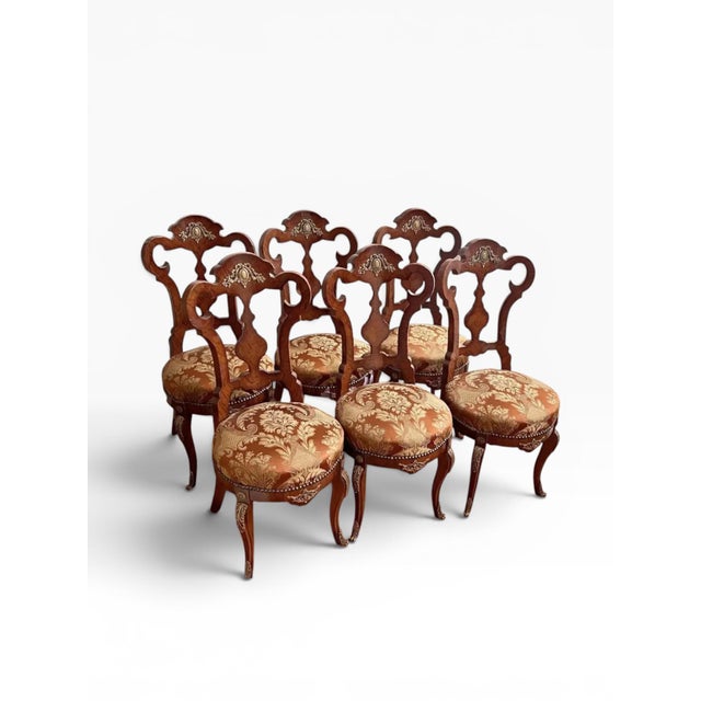 1950s 1950s Louis XV Style Dining Chairs- (Set of 6) For Sale - Image 5 of 14