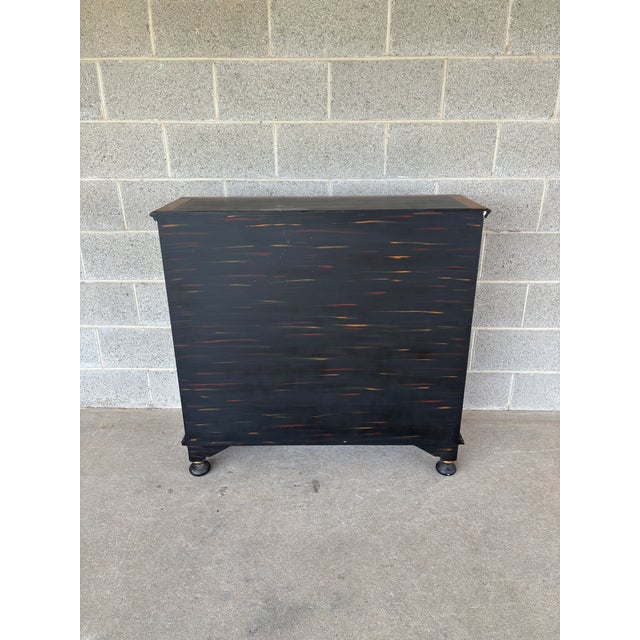 Habersham Paint Decorated British Colonial Style 40" Console Cabinet For Sale - Image 9 of 9