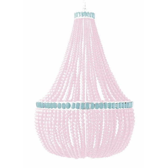 Teal Marjorie Skouras Lilly Turquoise Empire Chandelier For Sale - Image 8 of 12
