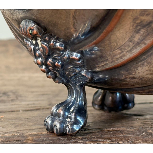 English Antique English Silver Plate Shell Form Compote / Serving Dish on Paw Feet For Sale - Image 3 of 12
