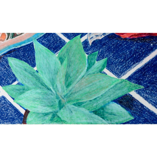 Impressionist Noel Howard Still Life with Succulent Meditation Impressionist Composition 1970s For Sale - Image 3 of 5