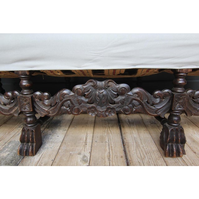 Antique German Carved Walnut Sofa For Sale - Image 15 of 18