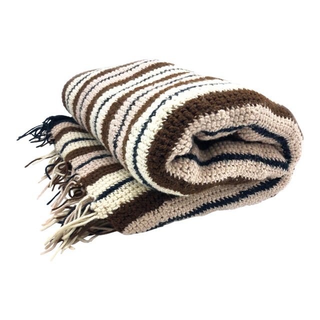 Handmade Striped Blanket For Sale