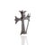 Antique Style Yellow Sapphire & Diamond Flared Cross Pendant Brooch For Sale - Image 9 of 12