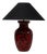 20th Century German Red Ceramic Table Lamp For Sale
