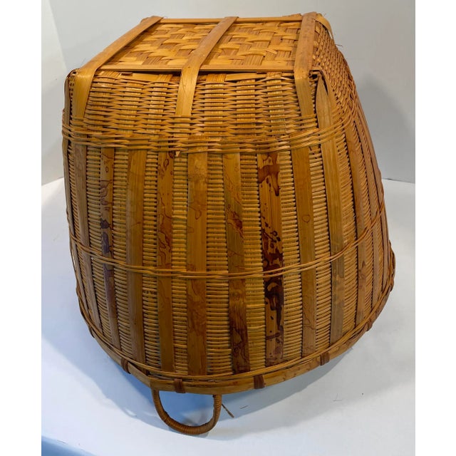 Vintage Chinese One Handled Basket For Sale In Dallas - Image 6 of 7