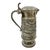 Vintage Pewter Embossed Hunting Scene Lidded Pitcher For Sale