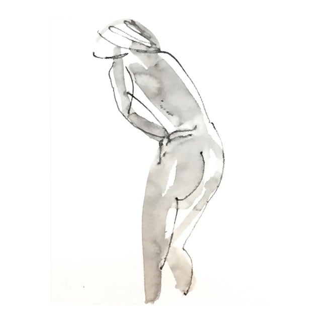 "One Minute Pose Nude #117.9" Painting by Gretchen Kelly For Sale