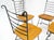 American Mid-Century Modern Wrought Iron & Solid Birch Seats Dining Chairs Mint For Sale - Image 11 of 11