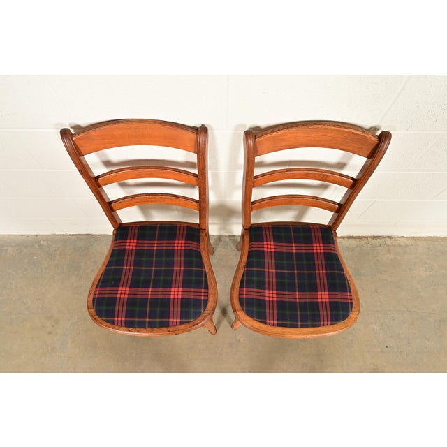 Late 19th Century Antique English Regency Carved Maple Side Chairs or Dining Chairs, Circa 1890s For Sale - Image 5 of 12