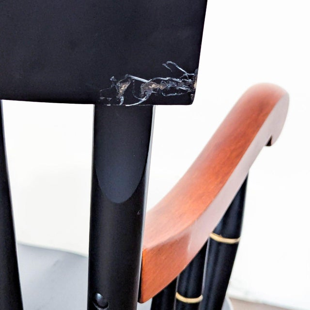 Black Weill Cornell Medical College Personalized Obgyn Residency Windsor Chair For Sale - Image 8 of 10
