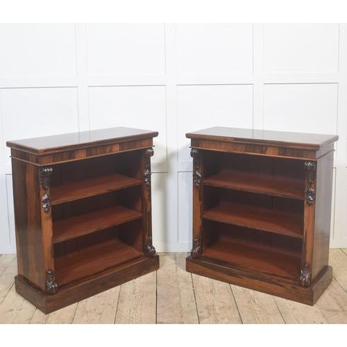 19th Century Rosewood Open Bookcases, Set of 2 For Sale - Image 12 of 16