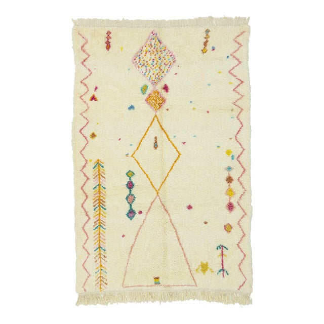 Hand-Knotted Wool Rug by Azele Studio For Sale