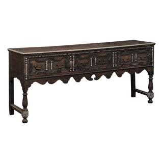 Late 18th C. English 3-Drawer Console Table For Sale