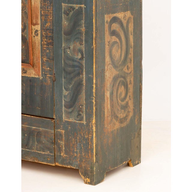 19th Century European Polychromed Pine Wardrobe, 19th Century For Sale - Image 5 of 9