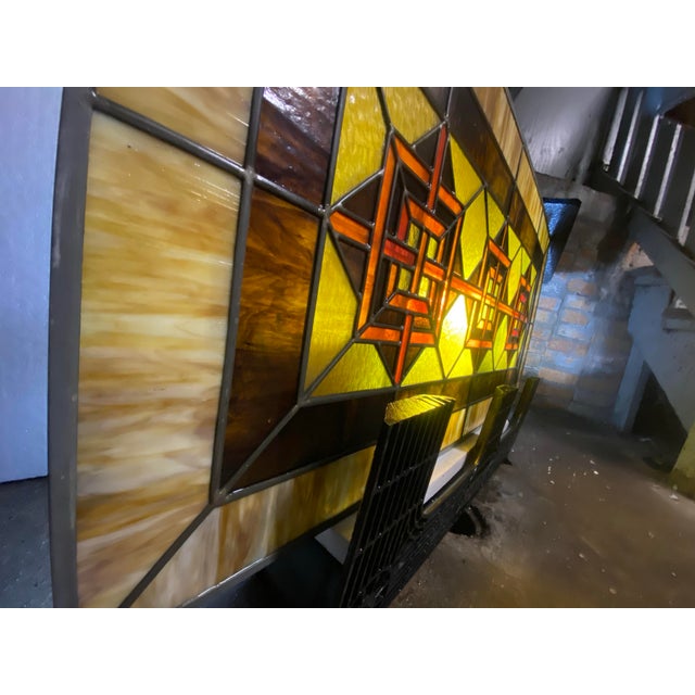 54 x Frank Loyd Wright Stained Glass Window Original 1920s Bungalow Prairie Style Bungalow Transoms Architectural Salvage