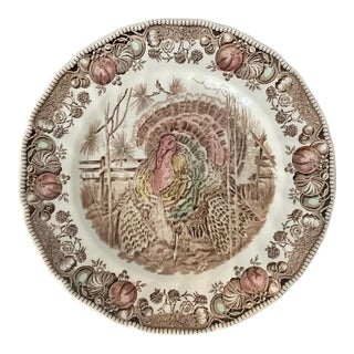 1950s Johnson Brothers Turkey Plate For Sale