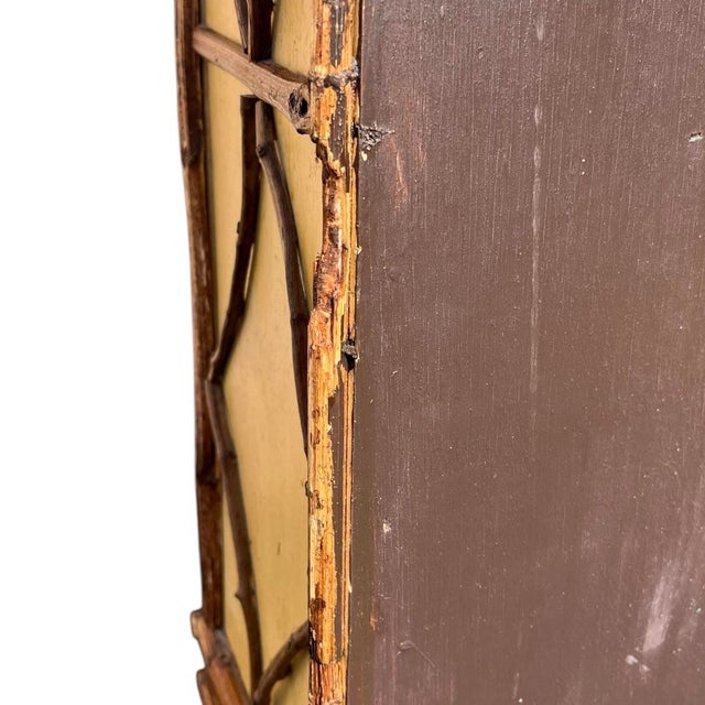 Yellow Vintage Adirondack Twig and Topiary Hanging Cabinet For Sale - Image 8 of 9
