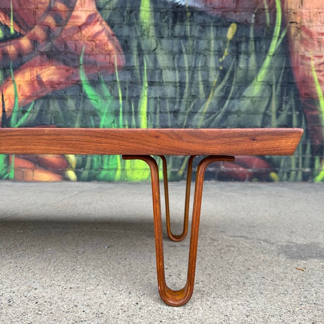 Mid-Century Modern Edward Wormley for Dunbar Long John Coffee Table Bench For Sale - Image 3 of 12