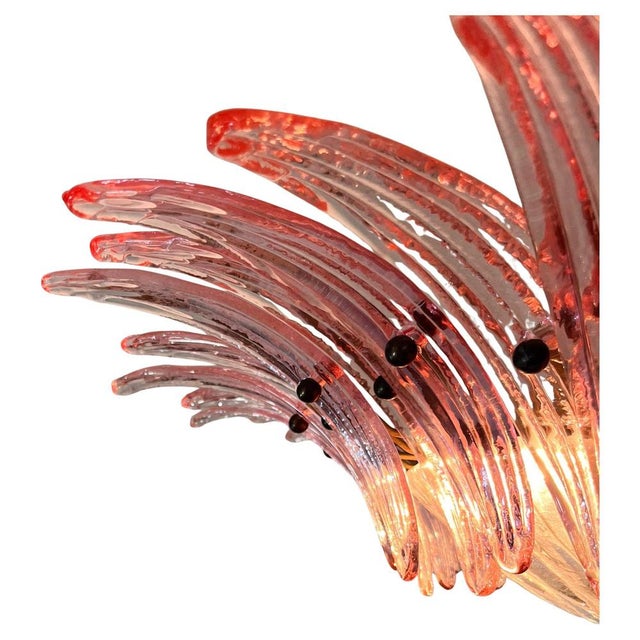 Mid-20th Century Pink Murano Chandelier, 1970s, Set of 2 For Sale - Image 13 of 18