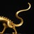 Late 20th Century Vintage Gilt Copper Striding Dragon Statue / Scholar's Desk Object For Sale - Image 5 of 9