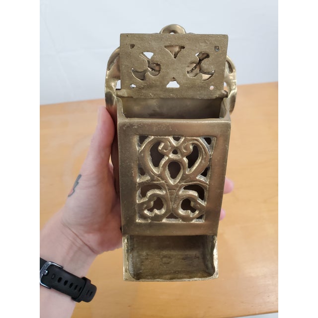 Vintage Hollywood Regency Design Solid Brass Match Stick or Toothpick