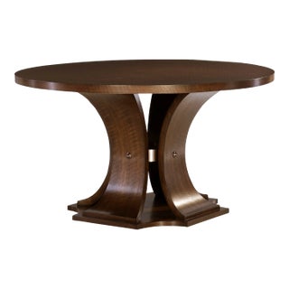 Century Furniture Sanford 64" Round Dining Table, Brown For Sale