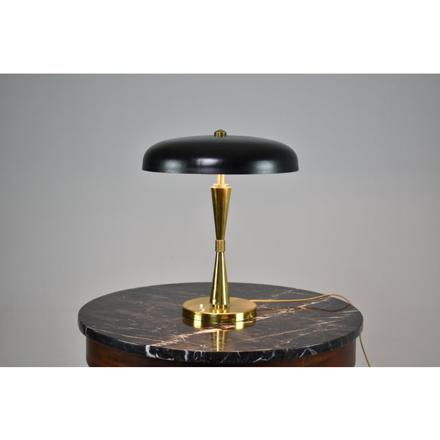 Mid-Century Modern Italian Mid-Century Modern Brass Table Lamp, 1950s For Sale - Image 3 of 10