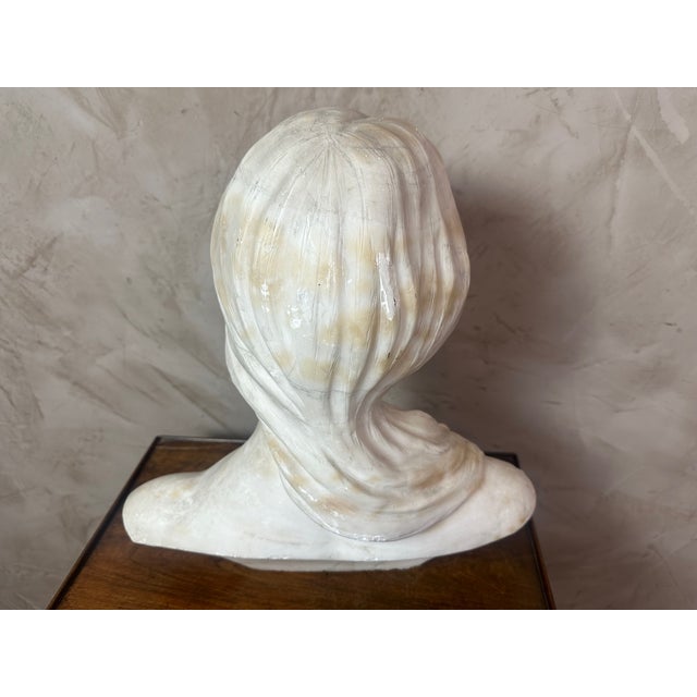 Egon Hillebrand, Marble Bust of a Woman, 1890s-1900s, Marble For Sale - Image 10 of 13