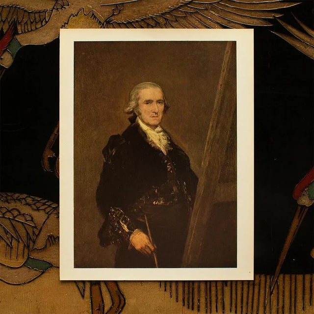 American Circa 1940s After Francisco Goya "Portrait of Francisco Bayeu" Vintage Full-Color Print For Sale - Image 3 of 6