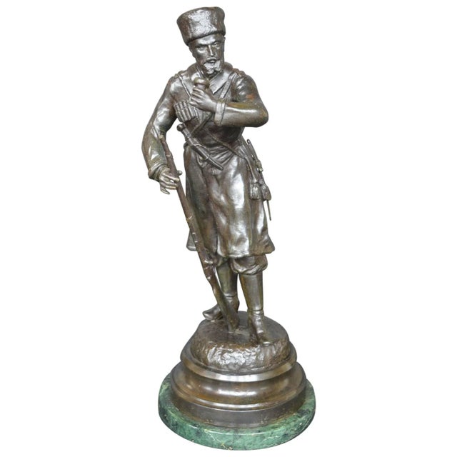 Metal 19th Century Russian Bronze Sculpture For Sale - Image 7 of 7
