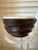 Vintage 1970’s Handcarved Wood Bowl With Cork Lined Marble Top For Sale - Image 14 of 15