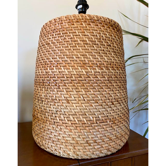 Beautifully hand woven table lamps by Made Goods.