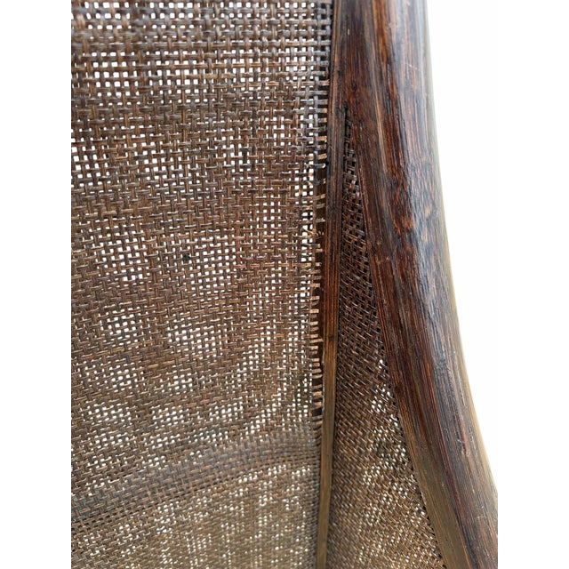 Yellow Mid-Century Modern Barbara Barry for McGuire Caned Petite Lounge Chairs - A Pair For Sale - Image 8 of 9