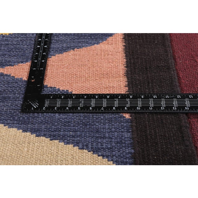 Textile Contemporary Indian Kilim Rug, 09'05 X 12'02 For Sale - Image 7 of 10