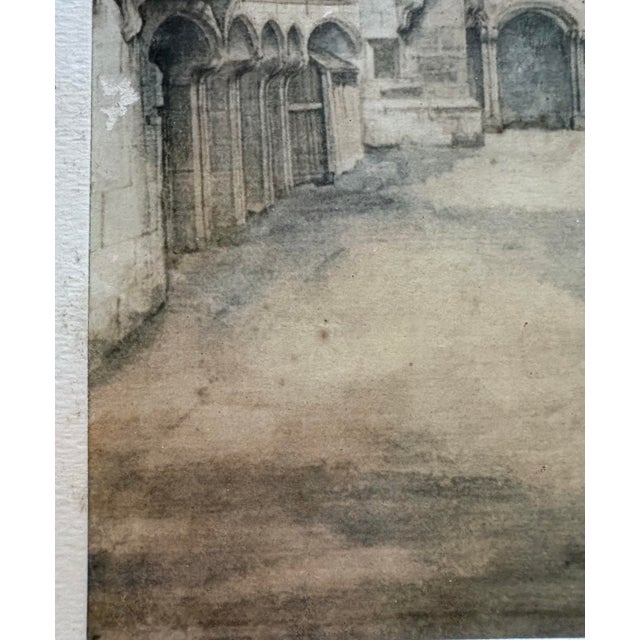 Print Reproduction of the Famous Watercolor, "Courtyard of the Former Castle in Innsbruck With Clouds" by German Renaissance Artist Albrecht Dürer. For Sale - Image 4 of 10