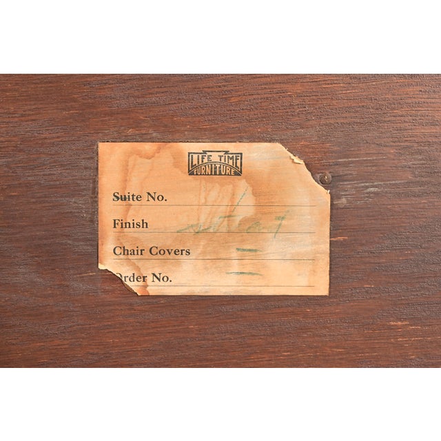 Lifetime Furniture Antique English Jacobean Carved Oak Drop Front Secretary Desk, Circa 1920s For Sale - Image 15 of 16